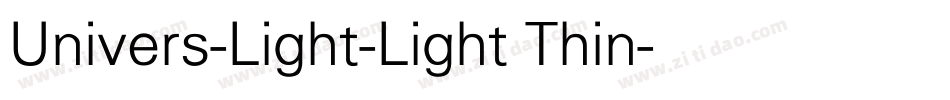Univers-Light-Light Thin字体转换